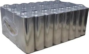 | 1 L F-Style Metal Can | F-Style Reusable Metal Can | Tin Plated Steel Can | Screw Cap Included (Empty Can) Can With Delta Opening | Case of 24