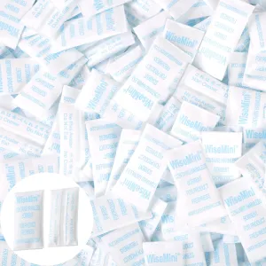 0.5 Gram 500 Pack Silica Gel Packs, Dessicant Packets, Moisture Absorbers for Food Storage, Food Grade Desiccant Dehumidifiers, WiseMini