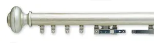 1-3/8" Smooth or Reeded Wood Facia Assembled Hand or Cord Draw Complete Traverse Track Set (Without Rings) 6Ft Length (72")*