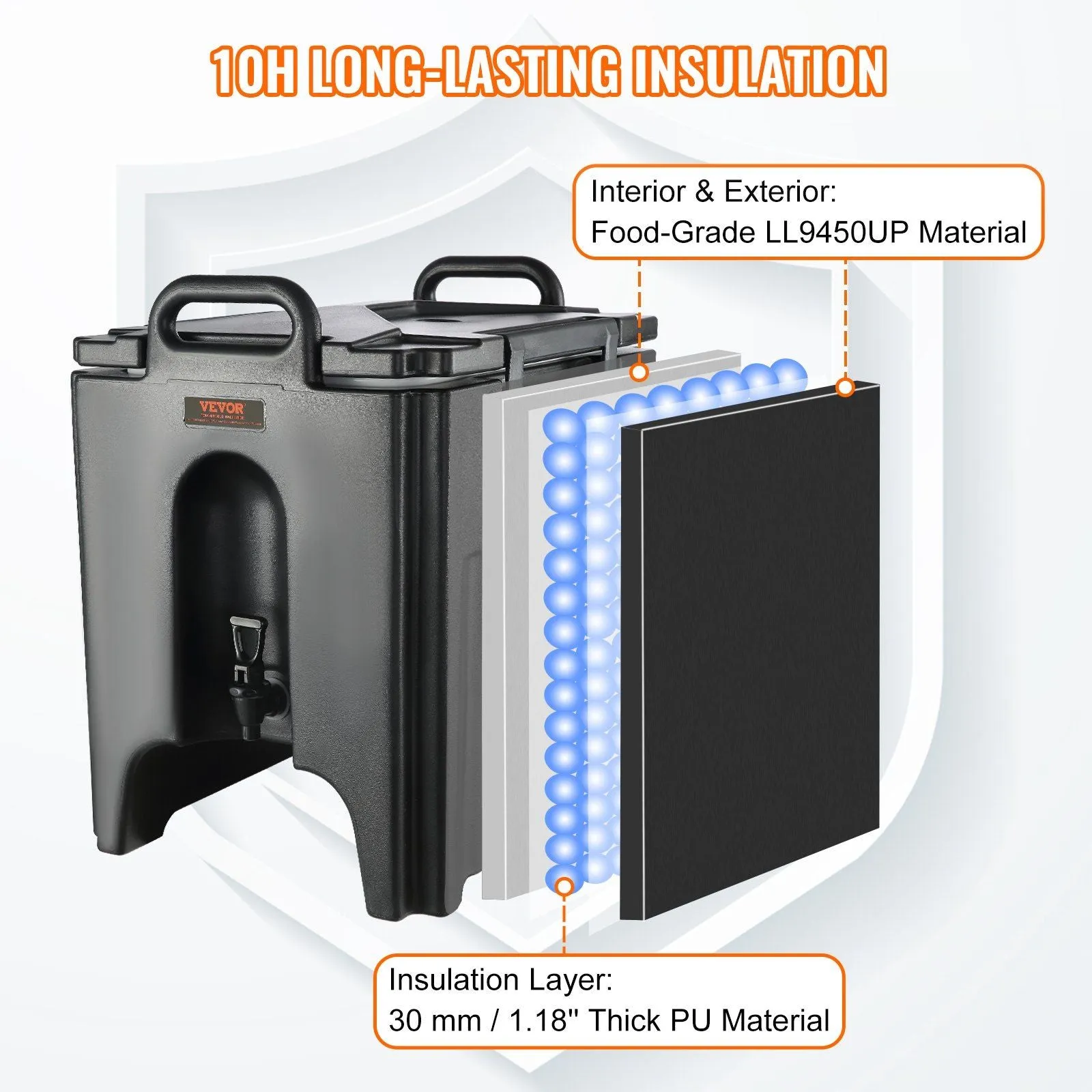 10 Gallon Insulated Beverage Dispenser