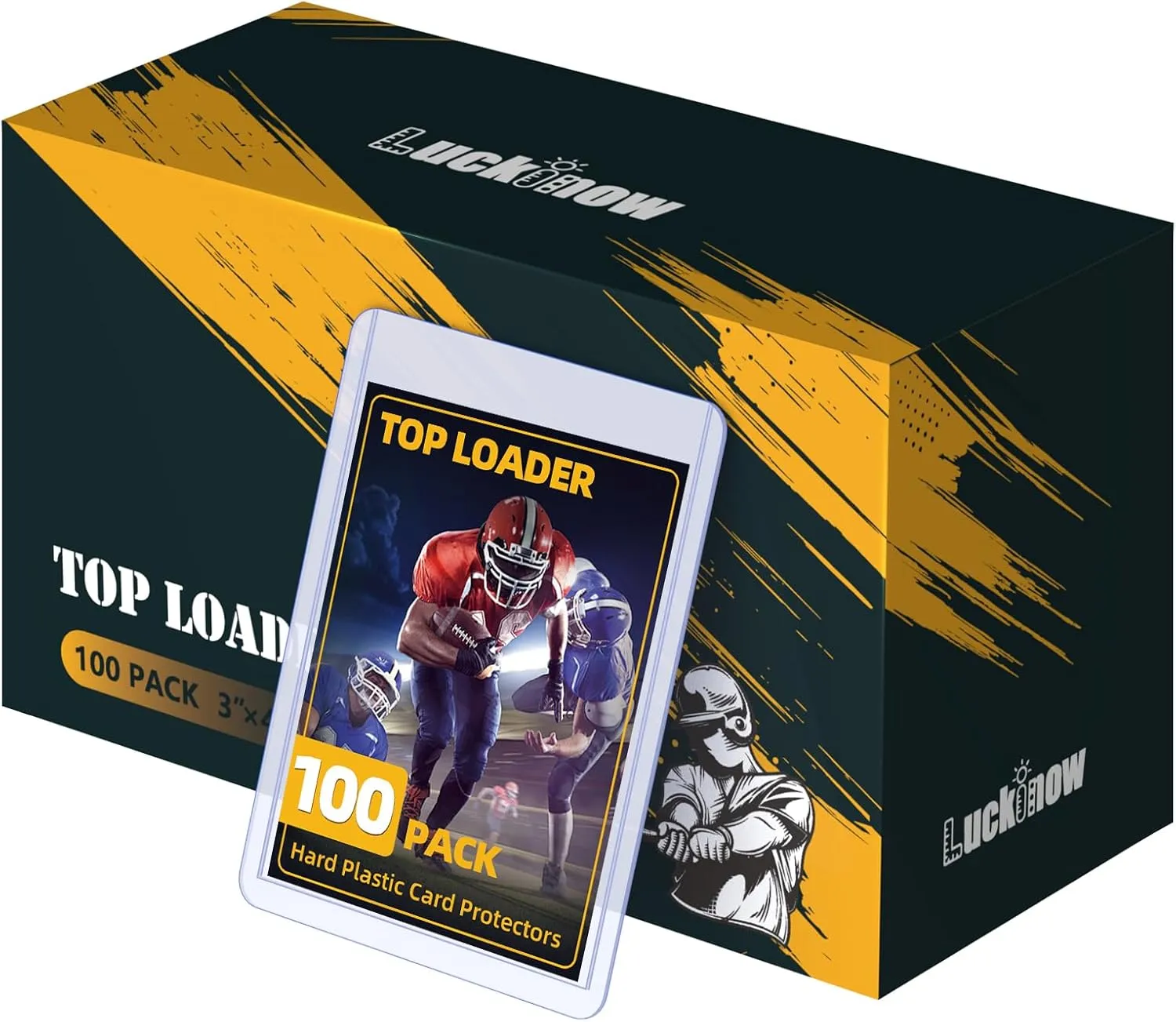 100 Count Card Protectors Hard Plastic, 3" x 4" Hard Card Sleeves Protector for Baseball Sport Trading Card, Clear Card Holder for Storing, Protecting and Displaying Collectible Cards