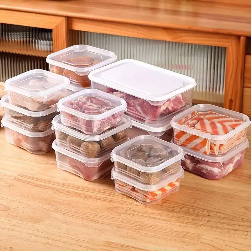 10pcs 350ml Food Organizer Vegetable Fridge Storage Box Food Dispenser Set