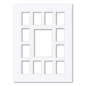 13 Window (2x3 & 4x6in) Collage Photo Mat Board