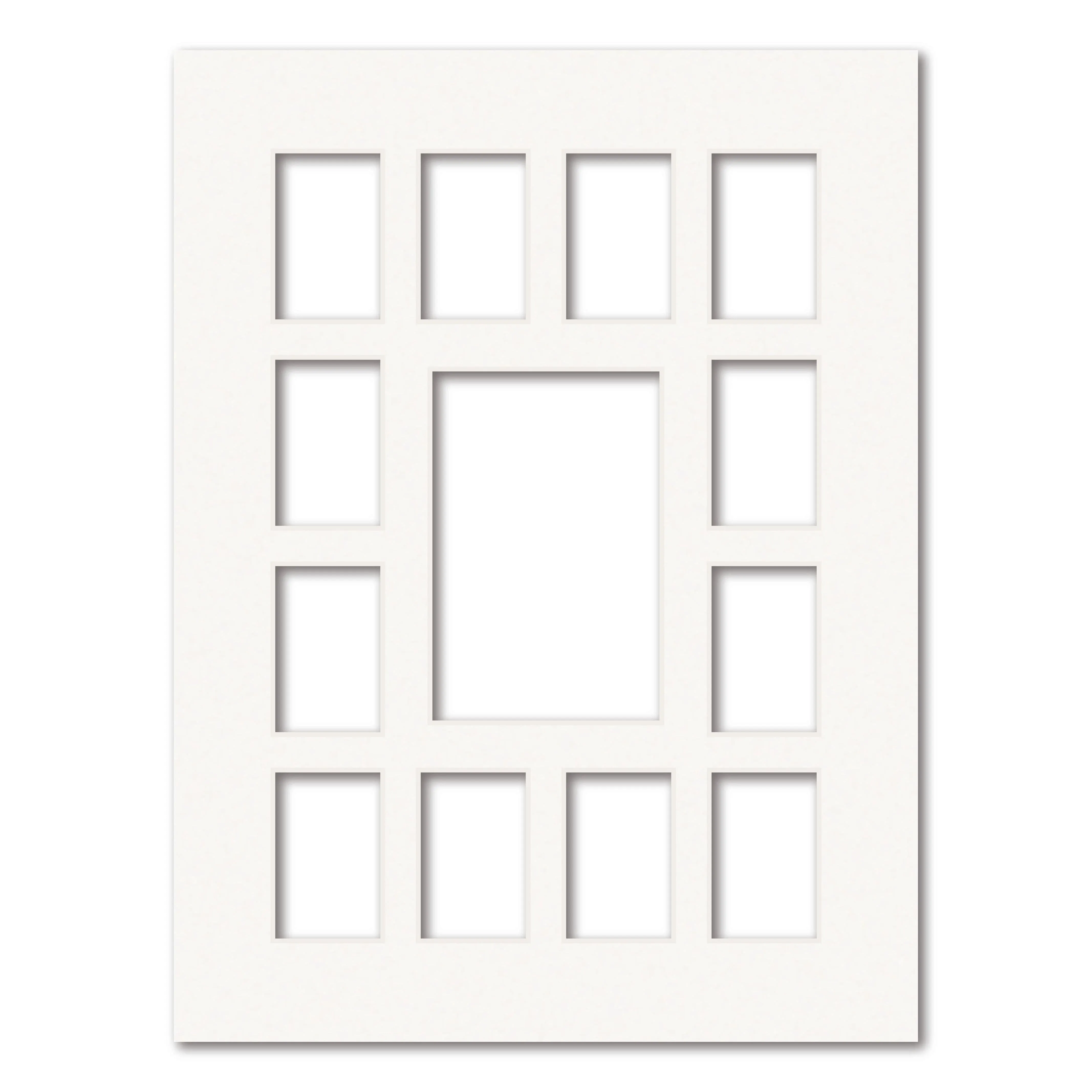 13 Window (2x3 & 4x6in) Collage Photo Mat Board