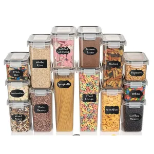 14 Piece Food Container,Airtight Food Storage Containers with Lids for Kitchen Storage ,Pantry Organization Canisters