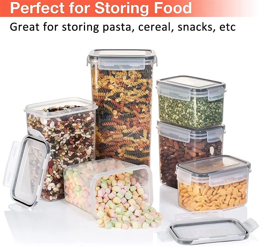 14 Piece Food Container,Airtight Food Storage Containers with Lids for Kitchen Storage ,Pantry Organization Canisters