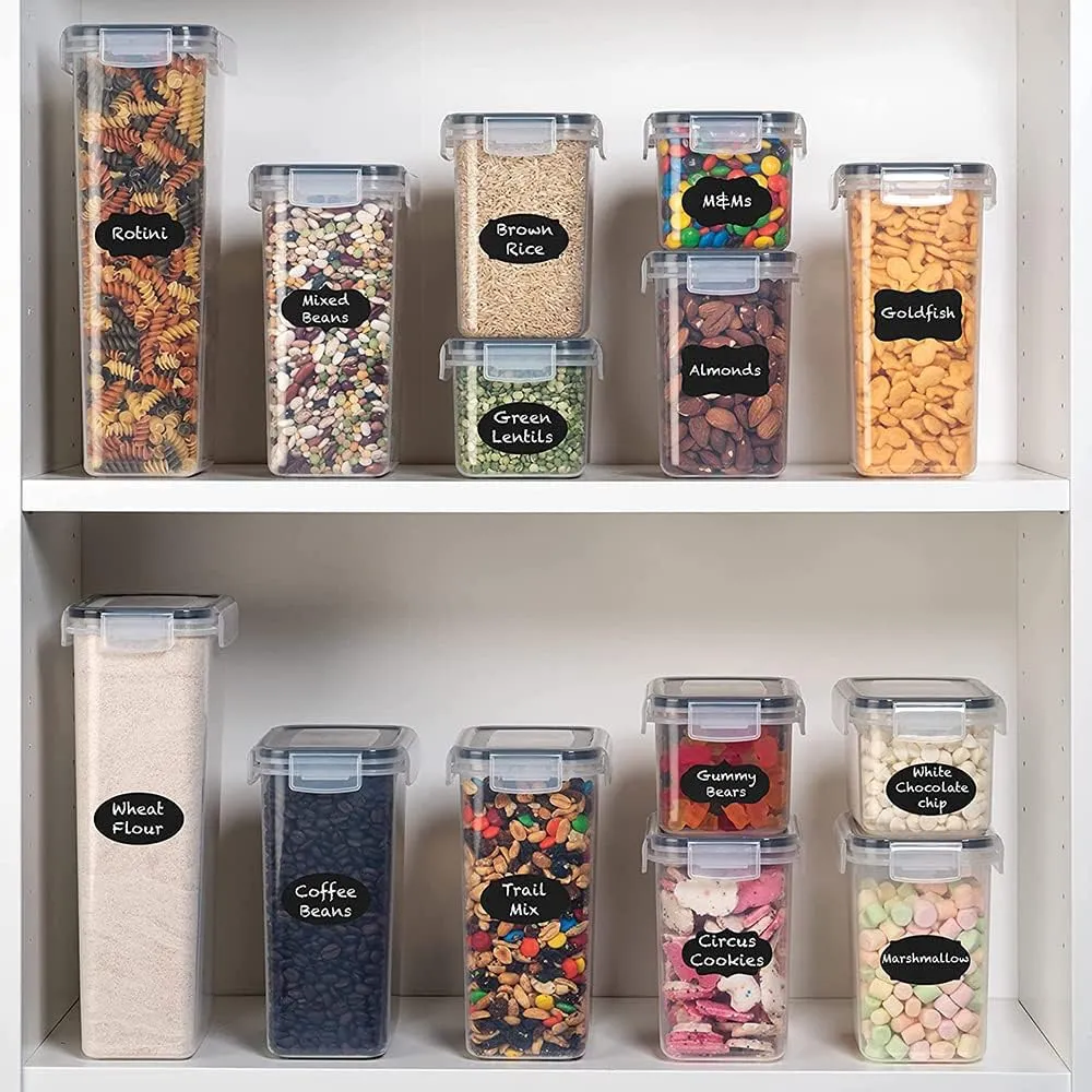 14 Piece Food Container,Airtight Food Storage Containers with Lids for Kitchen Storage ,Pantry Organization Canisters