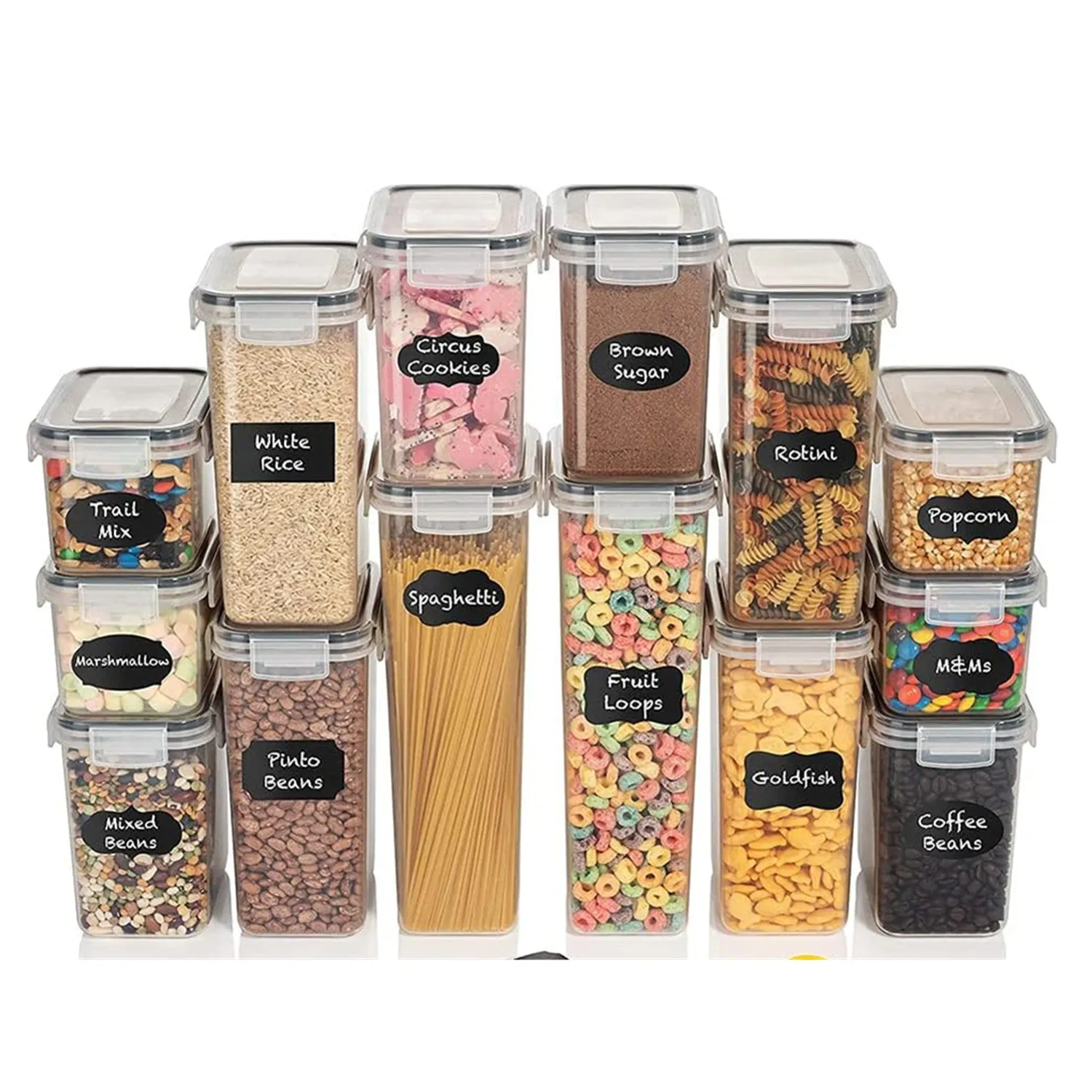 14 Piece Food Container,Airtight Food Storage Containers with Lids for Kitchen Storage ,Pantry Organization Canisters