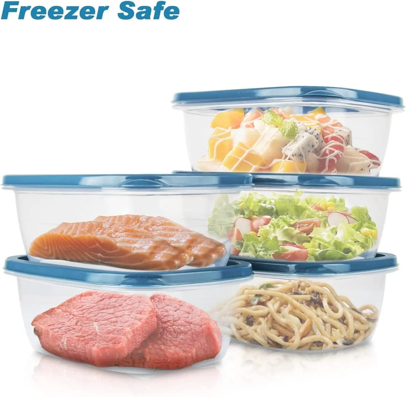 15PCS Rectangle Plastic Portion Box Sets with Lids.Food Storage Box,Container Sets,Food Storage,Food Containers,Plastic Container,use for School,0.53 Quarts Per Box,Age over 3 Years Old