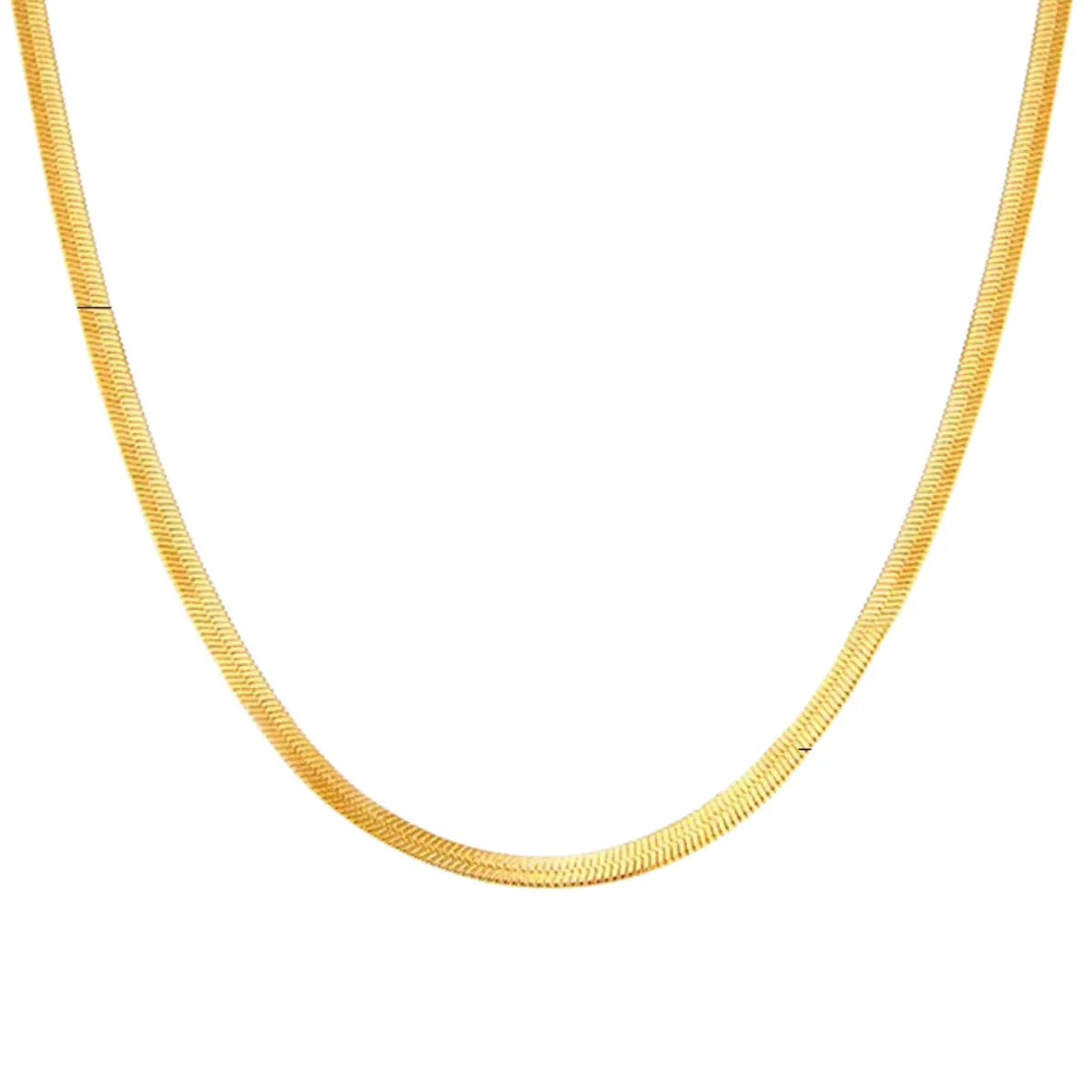 18KT Gold Plated Elegant Snake Chain and Floral Choker Stainless Steel Waterproof Necklace Set, Sylvie