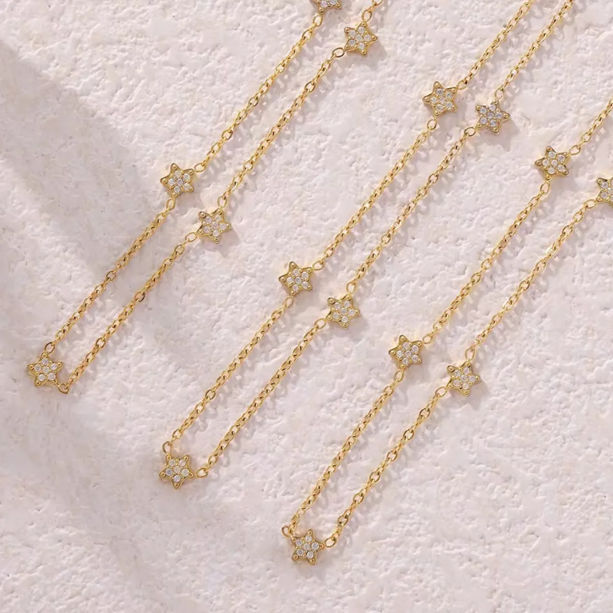 18KT Gold Plated Elegant Snake Chain and Floral Choker Stainless Steel Waterproof Necklace Set, Sylvie