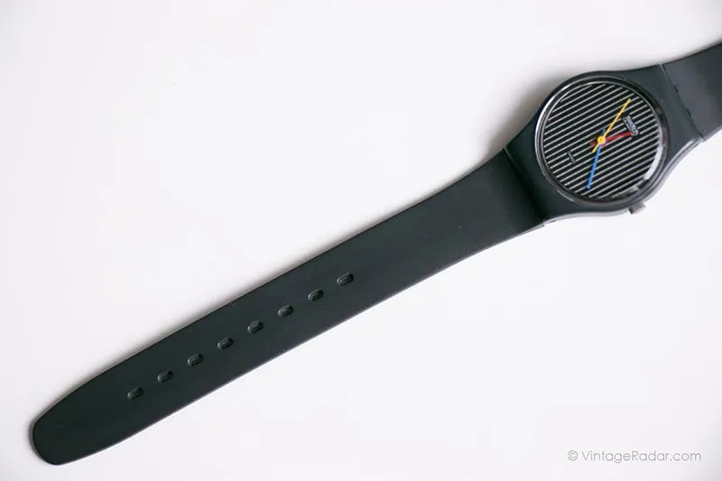 1984 Swatch Lady LA100 MISS CHANEL - MISS PINSTRIPE Watch Vintage