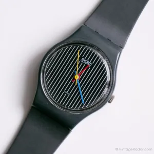 1984 Swatch Lady LA100 MISS CHANEL - MISS PINSTRIPE Watch Vintage