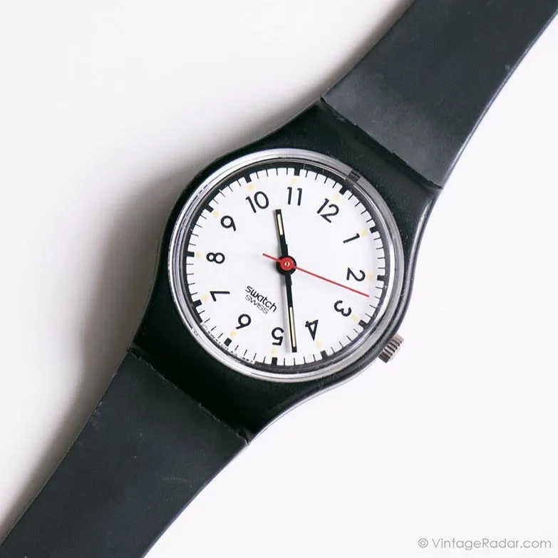 1987 Swatch Lady LB116 CLASSIC TWO Watch | Black 80s Lady Swatch Vintage