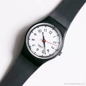 1987 Swatch Lady LB116 CLASSIC TWO Watch | Black 80s Lady Swatch Vintage