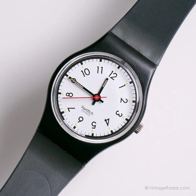 1987 Swatch LB116 CLASSIC TWO Watch | Vintage Black and White Swatch
