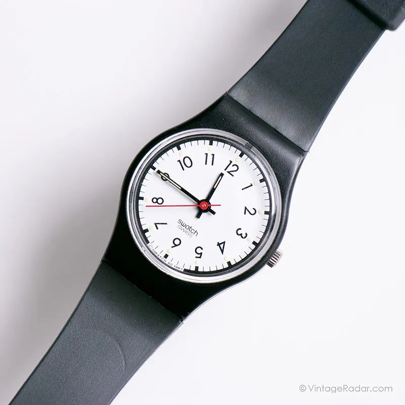 1987 Swatch LB116 CLASSIC TWO Watch | Vintage Black and White Swatch