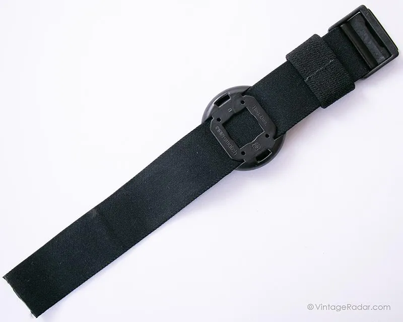 1987 Swatch Pop PWBB001 JET BLACK Watch | RARE Collectible 80s Pop Swatch