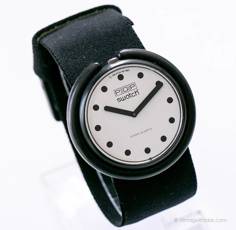 1987 Swatch Pop PWBB001 JET BLACK Watch | RARE Collectible 80s Pop Swatch