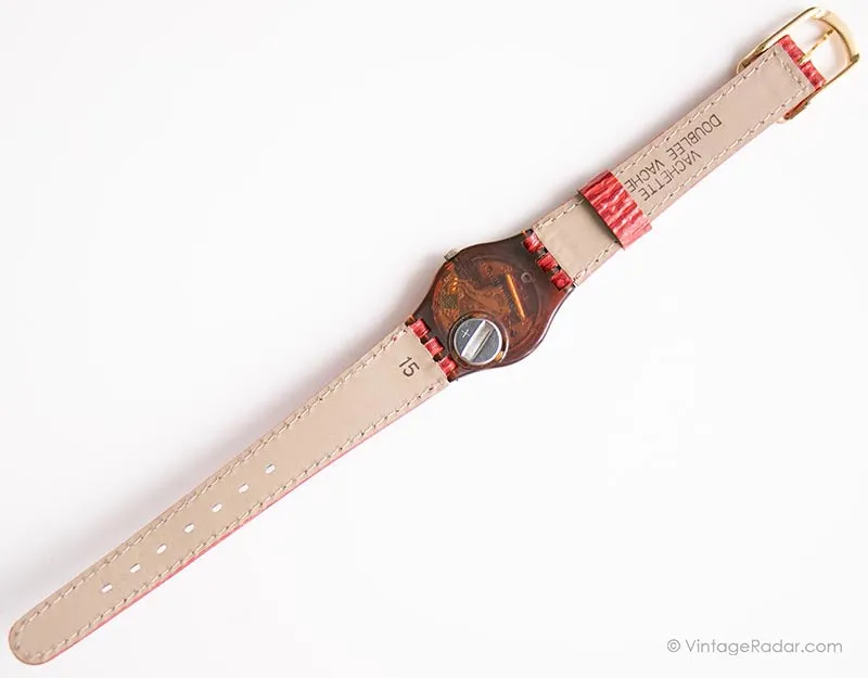 1988 Swatch Lady LF102 BEAUCHAMPS PLACE Watch | Animal Print Swatch Lady