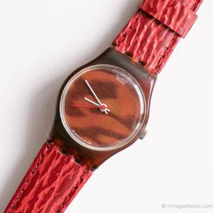 1988 Swatch Lady LF102 BEAUCHAMPS PLACE Watch | Animal Print Swatch Lady