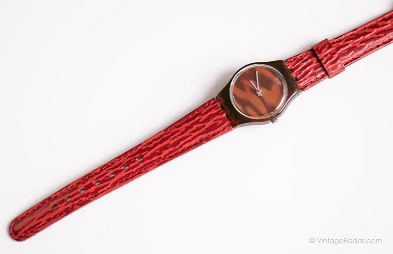 1988 Swatch Lady LF102 BEAUCHAMPS PLACE Watch | Animal Print Swatch Lady
