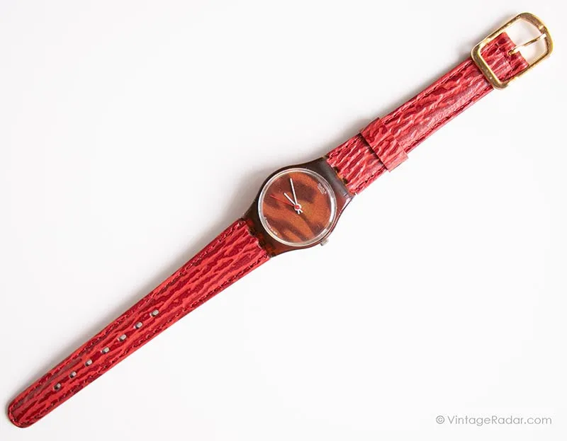 1988 Swatch Lady LF102 BEAUCHAMPS PLACE Watch | Animal Print Swatch Lady