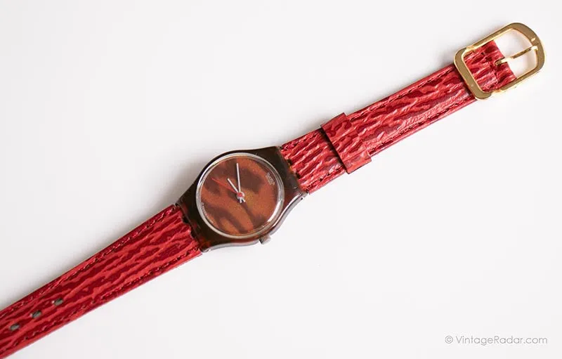 1988 Swatch Lady LF102 BEAUCHAMPS PLACE Watch | Animal Print Swatch Lady