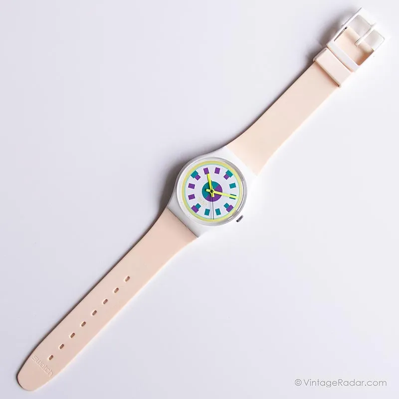 1989 Swatch GW113 ALPINE Watch | Vintage White Swatch Mint Condition