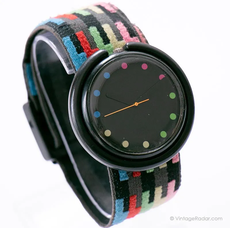 1989 Swatch Pop PWBB125 TING-A-LING Watch | RARE 80s Dots Pop Swatch