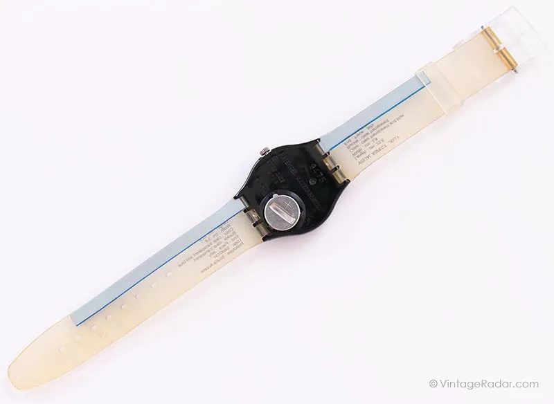1990 Swatch GB131 TENDER TOO Watch |  Blue 90s Swatch Gent Watch