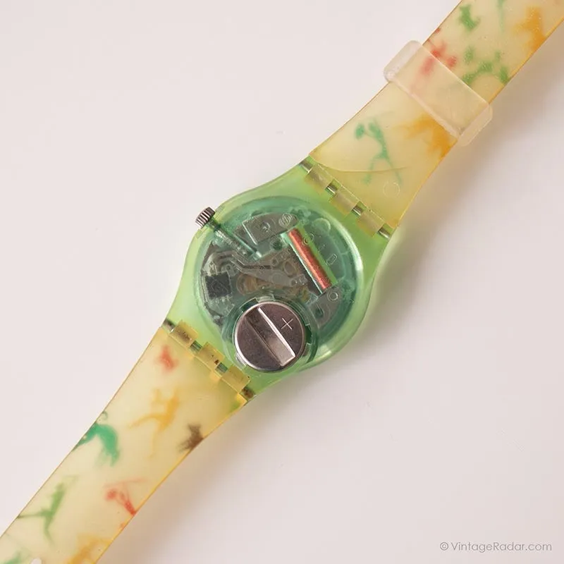 1990 Swatch LN110 BONGO Watch | Colorful Tribal Swatch for Ladies