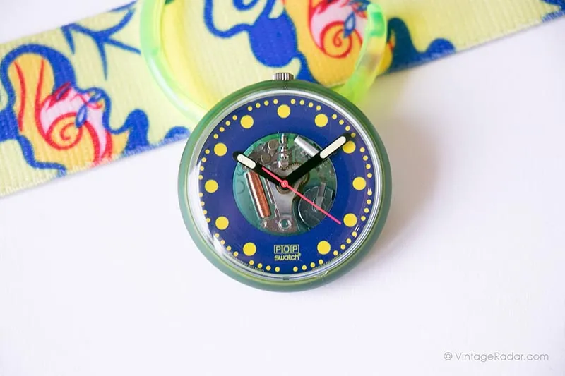 1990 Swatch Pop PWN101 Photofish Watch | Pop Swatch Watch 90s
