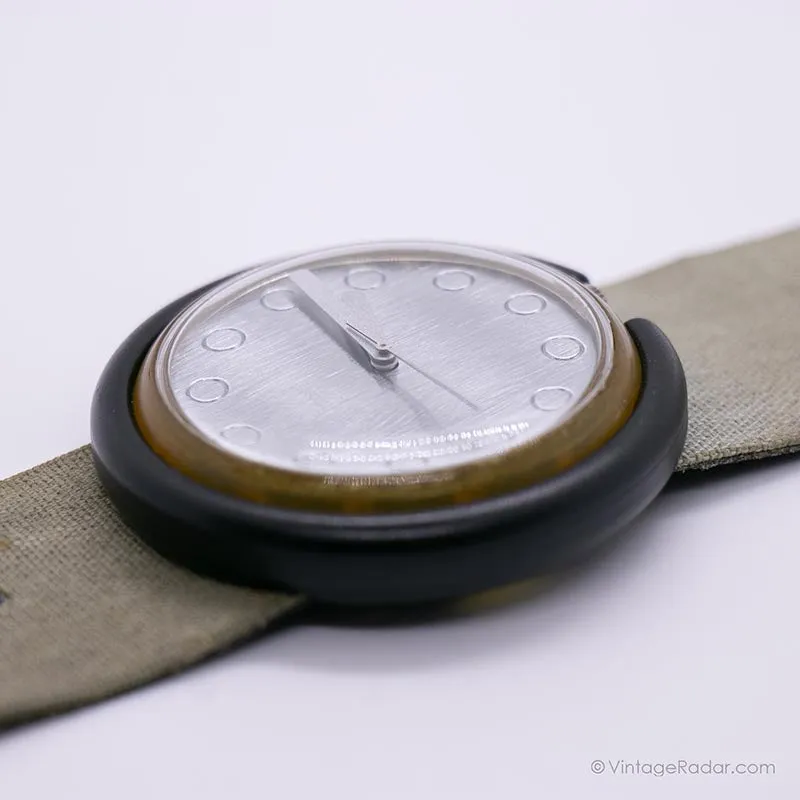 1990 Swatch PWBK129 SILVERSILK Watch | RARE Vintage Swatch Pop