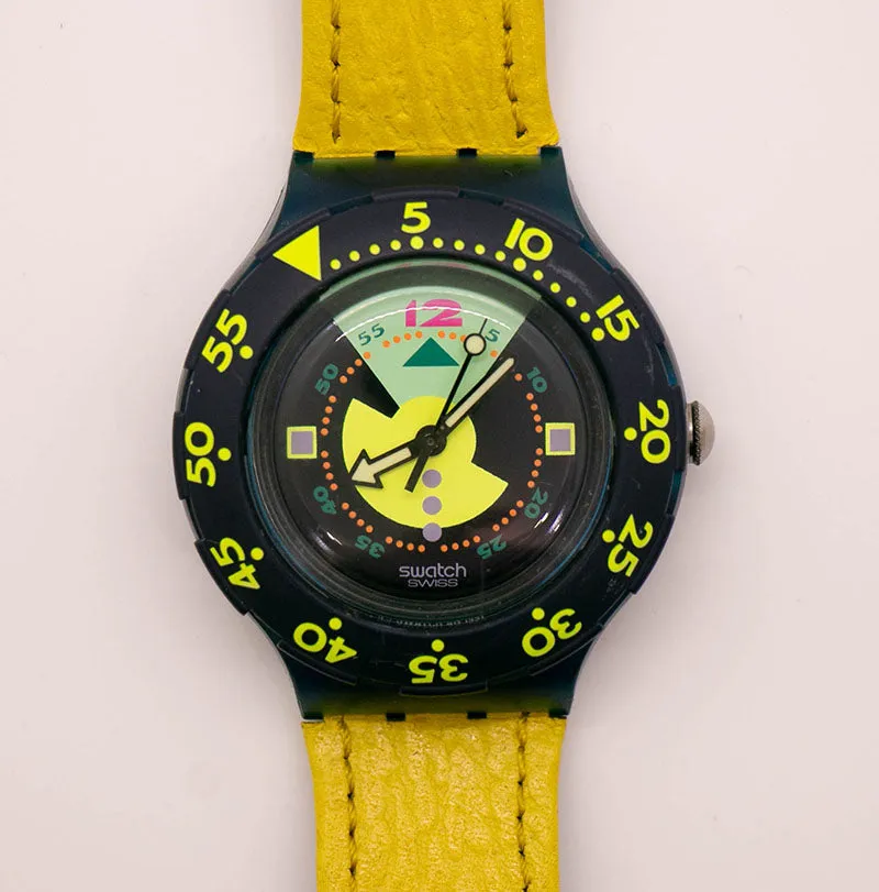 1990s Swatch Scuba SDN102 Divine Watch | Swatch Scuba 200 Vintage