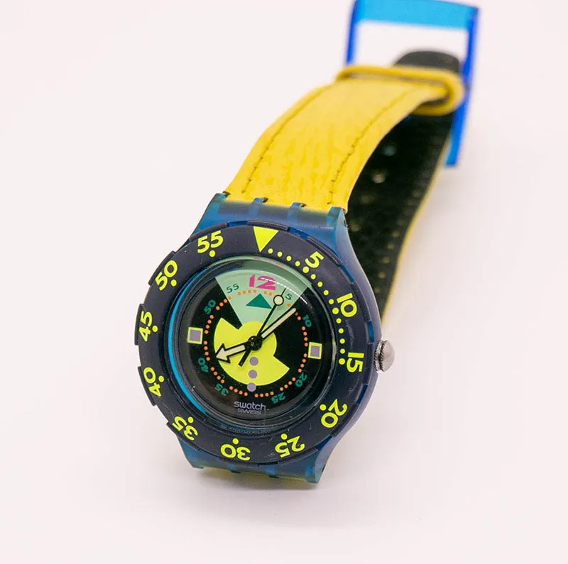 1990s Swatch Scuba SDN102 Divine Watch | Swatch Scuba 200 Vintage