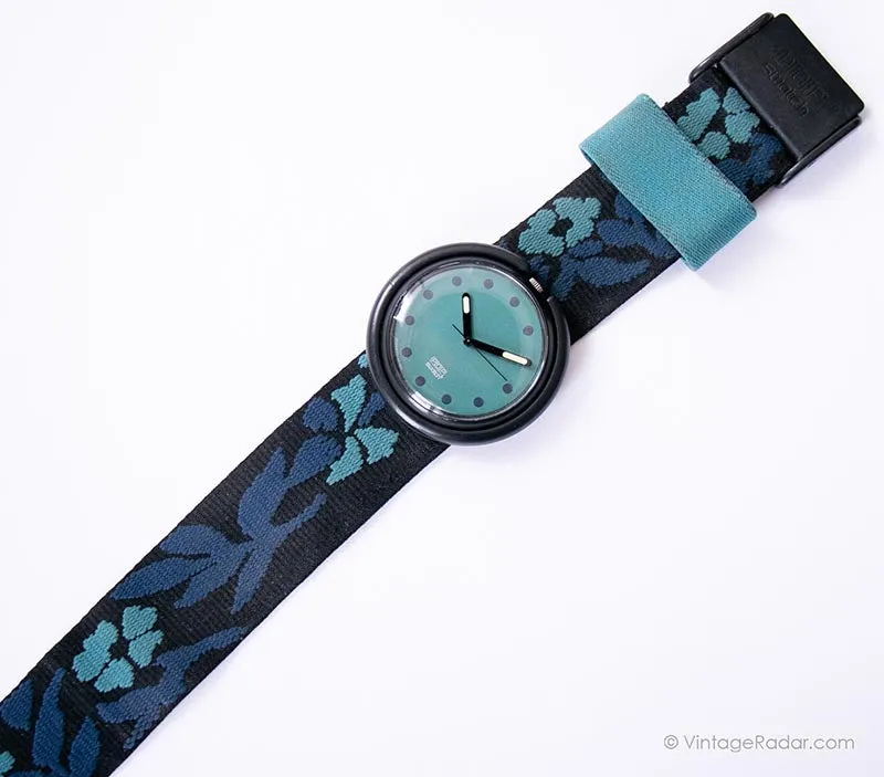 1991 Pop Swatch PWB157 Green Tiki Watch | Hulk Hogan Swatch Pop Watch