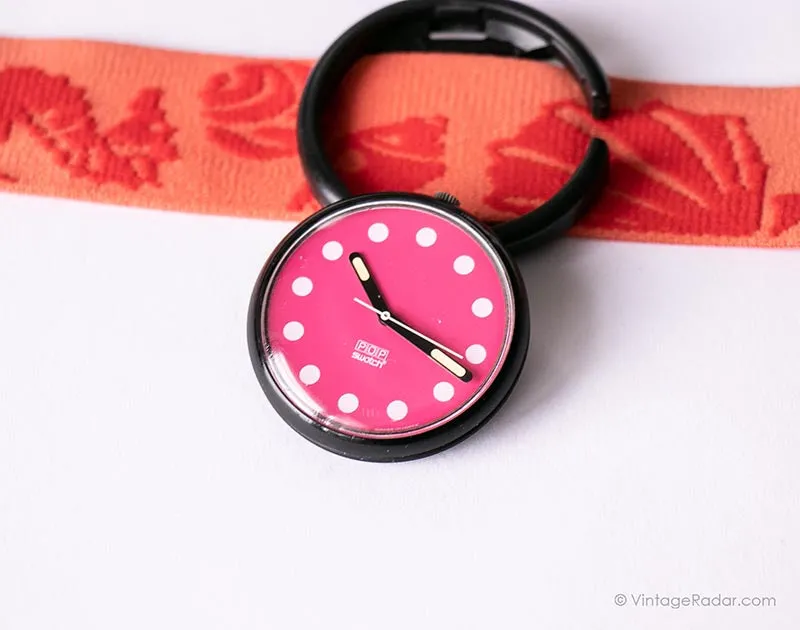 1991 Swatch Pop PWB153 RED STOP Watch | RARE 90s Red Pop Swatch Watch