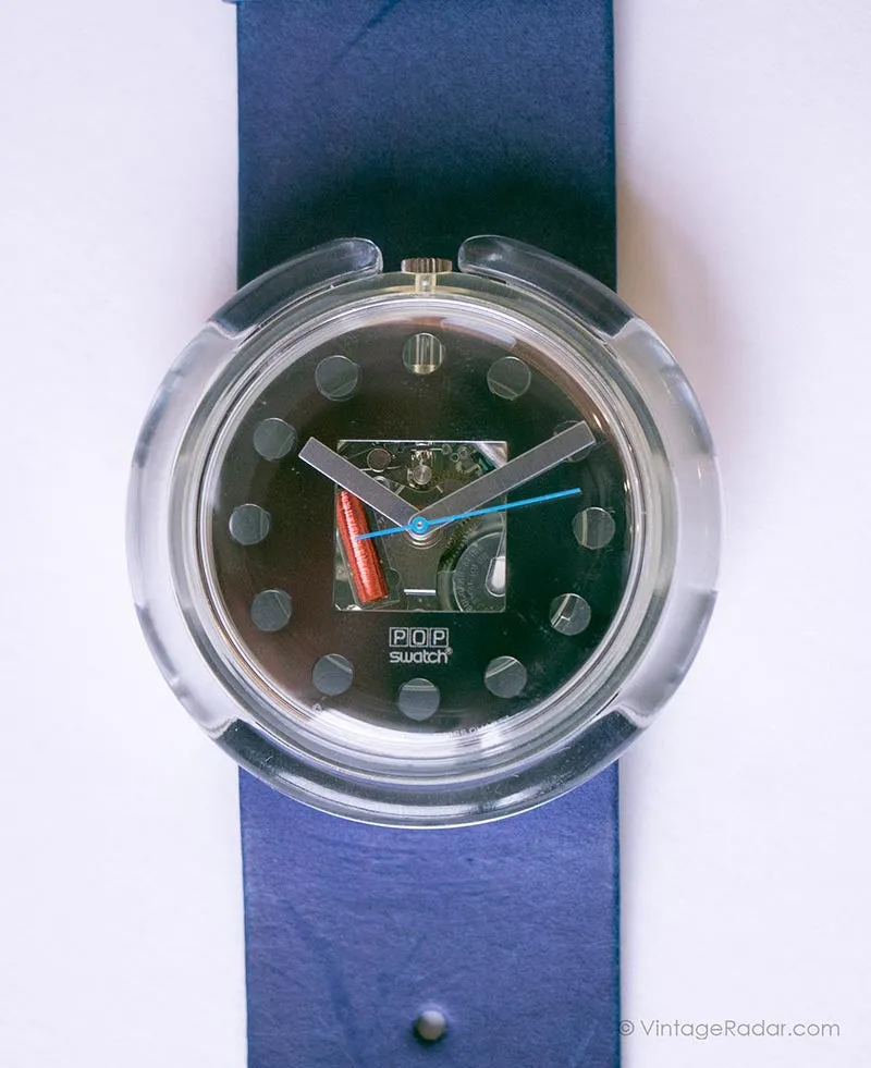 1991 Swatch Pop PWK144 Legal Blue Watch | Skeleton Swatch Watch 90s