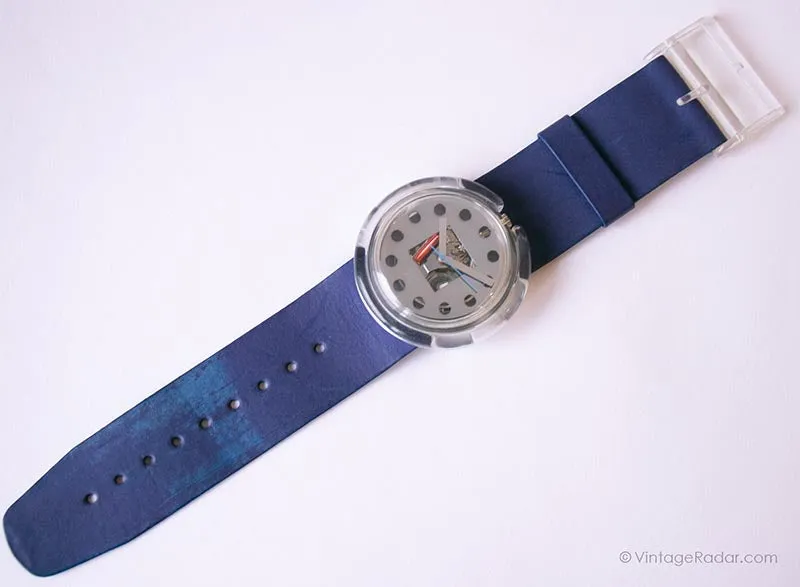 1991 Swatch Pop PWK144 Legal Blue Watch | Skeleton Swatch Watch 90s