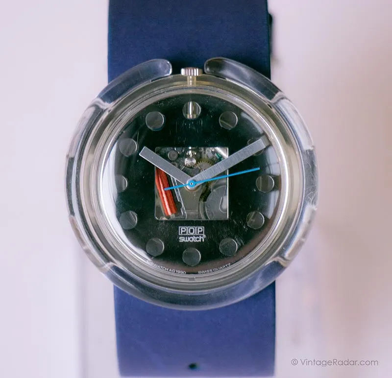 1991 Swatch Pop PWK144 Legal Blue Watch | Skeleton Swatch Watch 90s