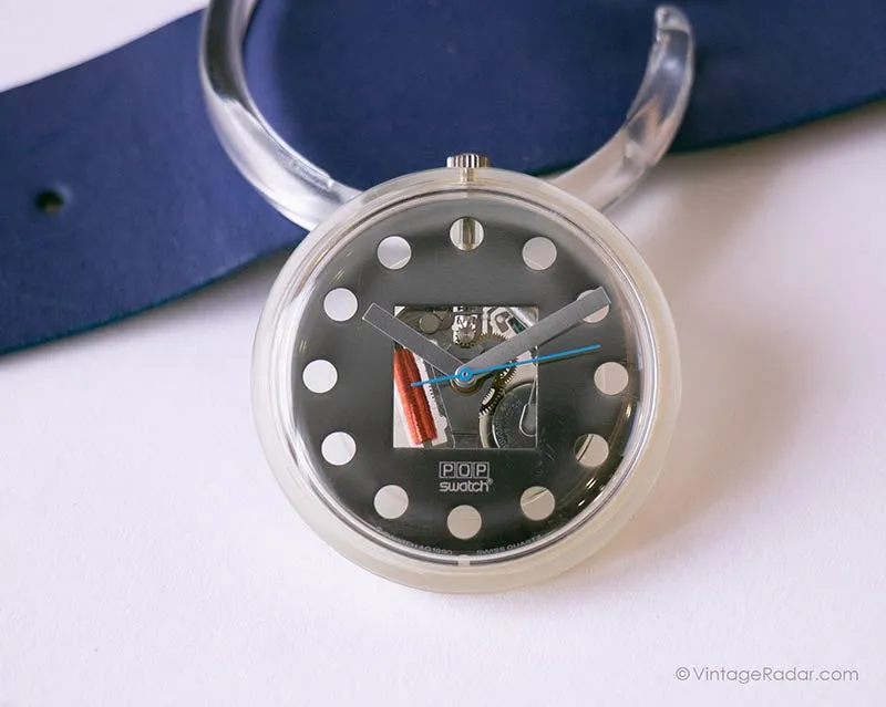 1991 Swatch Pop PWK144 Legal Blue Watch | Skeleton Swatch Watch 90s