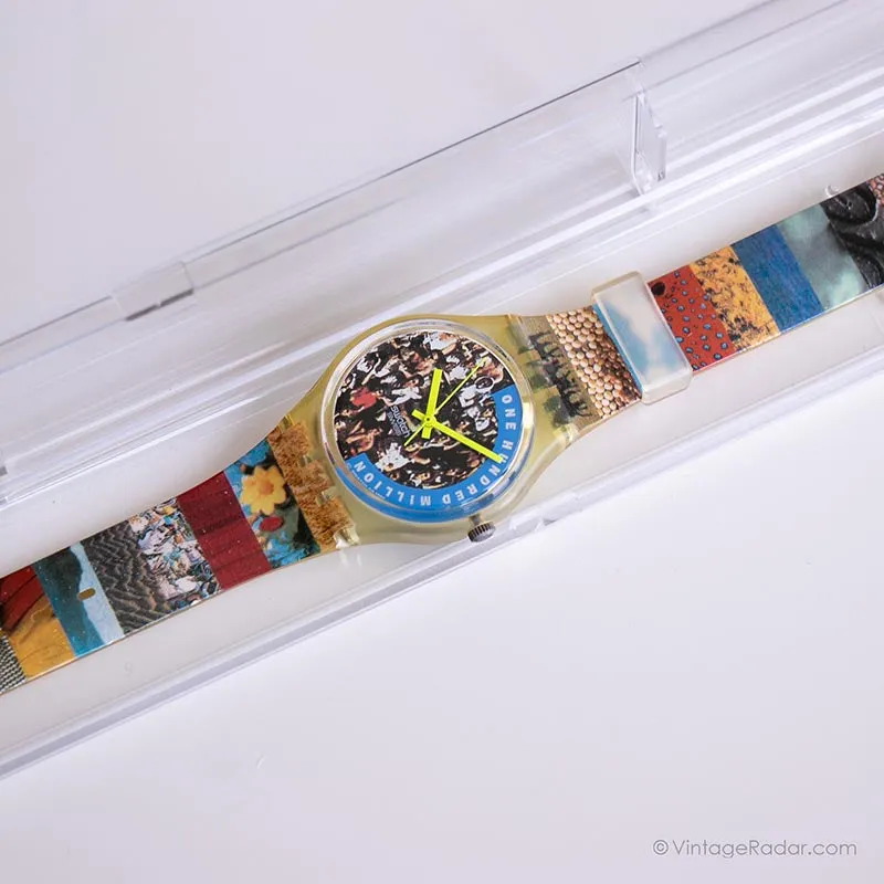 1992 Swatch GZ126 THE PEOPLE Watch | Swatch Special Original Box