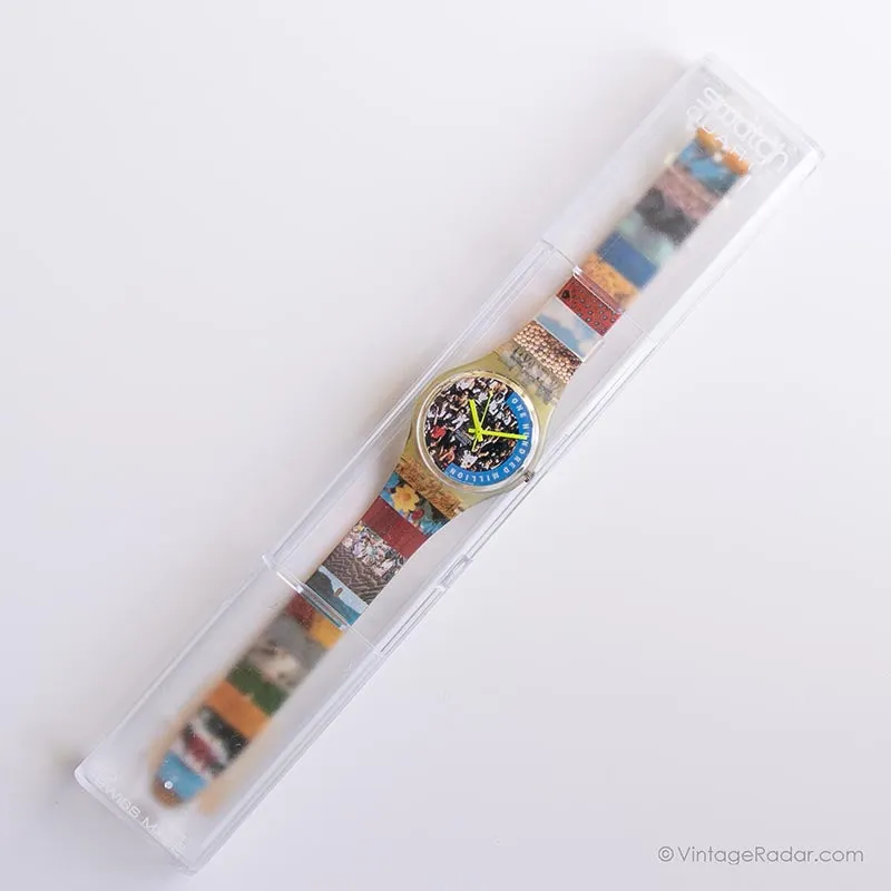 1992 Swatch GZ126 THE PEOPLE Watch | Swatch Special Original Box