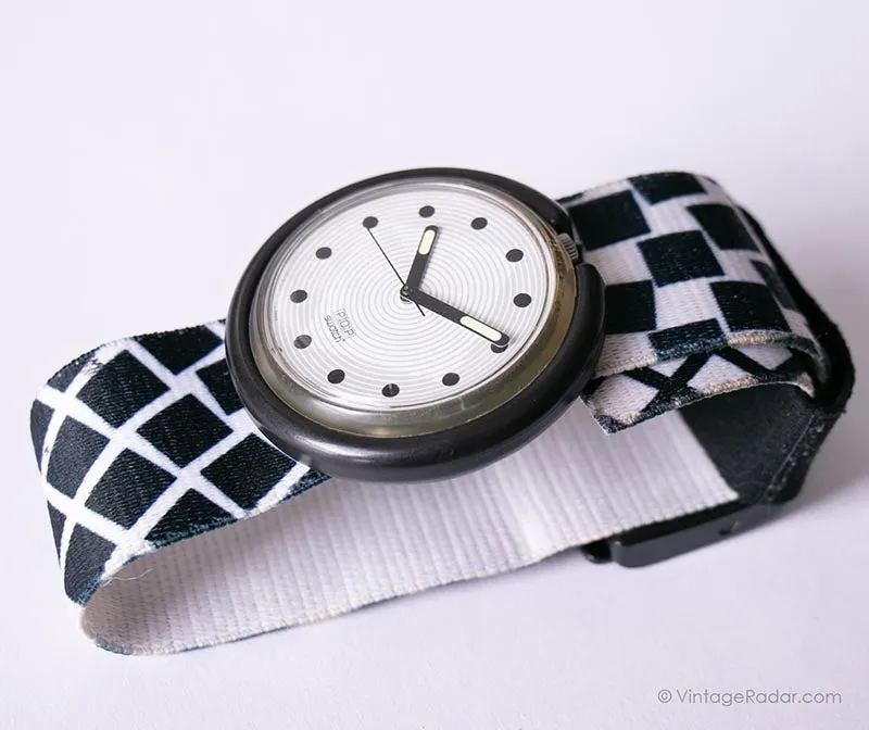 1992 Swatch Pop PWK167 SQUARES Watch | Vintage 90s Pop Swatch Watch