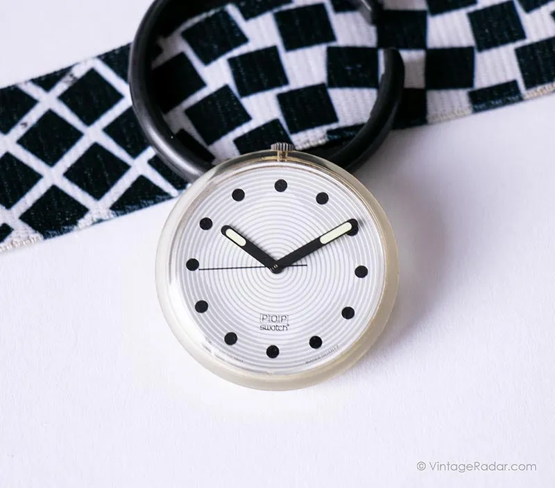 1992 Swatch Pop PWK167 SQUARES Watch | Vintage 90s Pop Swatch Watch