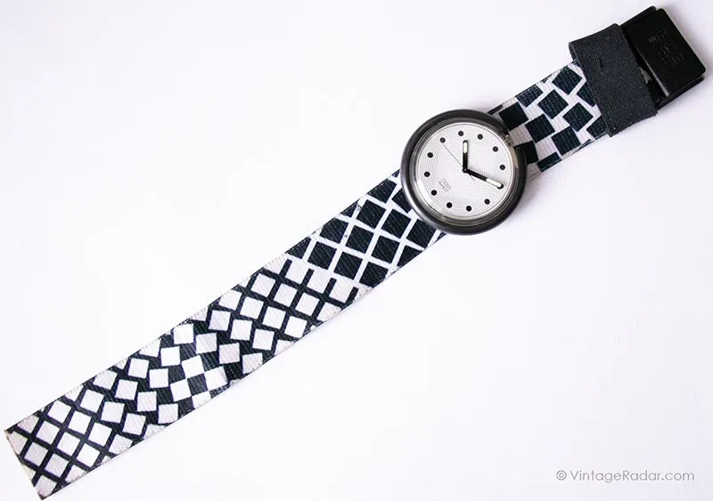 1992 Swatch Pop PWK167 SQUARES Watch | Vintage 90s Pop Swatch Watch