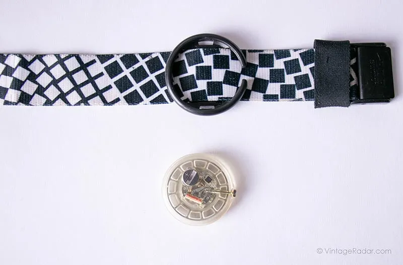 1992 Swatch Pop PWK167 SQUARES Watch | Vintage 90s Pop Swatch Watch