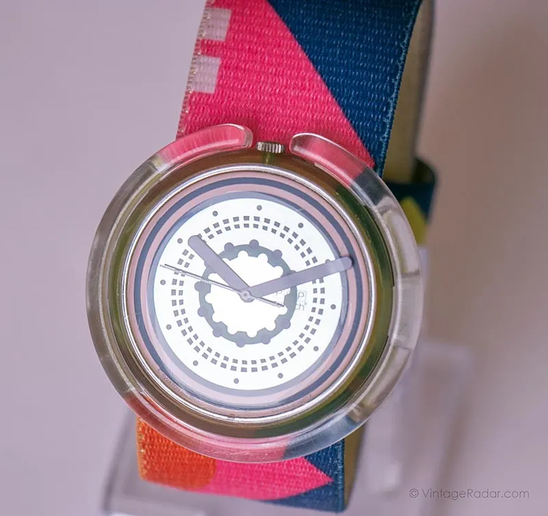 1992 Swatch Pop PWN107 Muezzin Watch | Geometric Pop Swatch Watch 90s