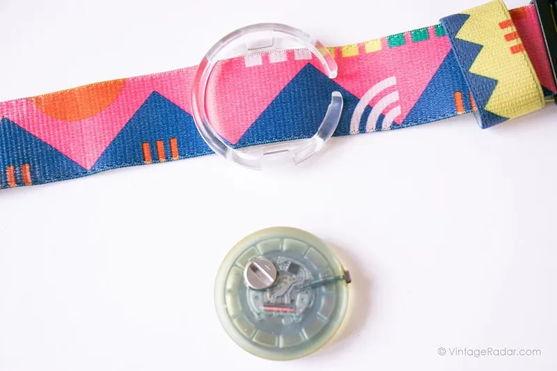 1992 Swatch Pop PWN107 Muezzin Watch | Geometric Pop Swatch Watch 90s